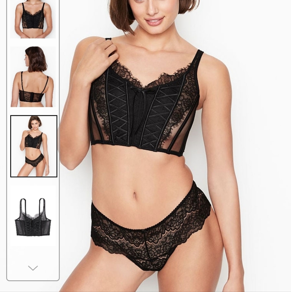 VS Dream Angels Lace Unlined Corset Bra Top